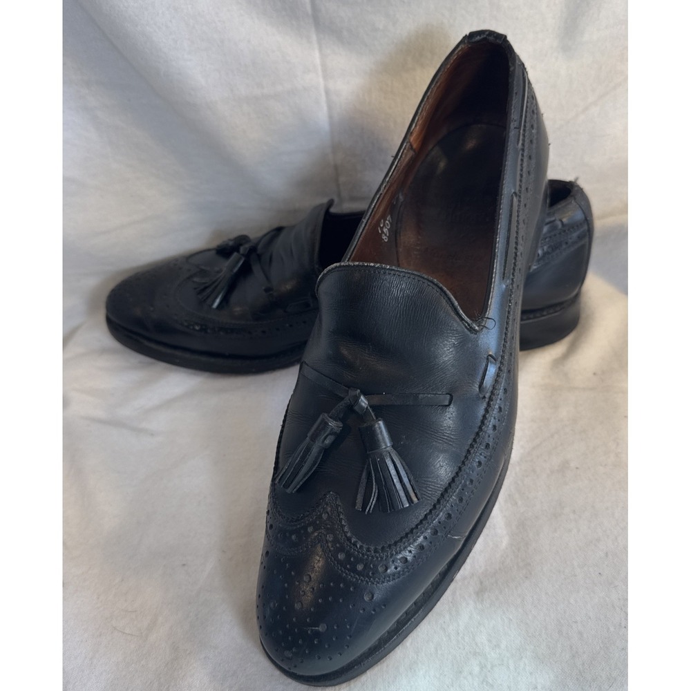 Allen Edmonds Manchester Wingtip Tassel Dress Shoes Loafers Mens Size 10 D Black
